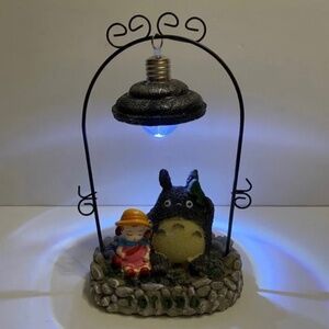 My Neighbor Totoro With Night Light Lamp Figure Statue 7”Hx4”Lx3”D.